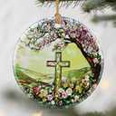 Christian Cross Ornament, Christmas Ornaments: Christmas Tree Decorations, Holiday Decor, Stocking Stuffers, Gift Ideas, Cross Gift, Religious Gifts, and Christian Gifts, 2 Pack