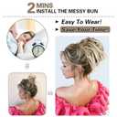 HMD 5 Pieces Messy Hair Bun Hairpiece Tousled Updo for Women Hair Extension Ponytail Scrunchies with Elastic Rubber Band Long Updo Messy Hairpiece Hair Accessories Set for Women18TH85