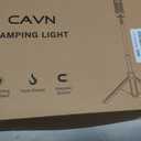 CAVN Rechargeable Camping Lights with Stand 6.5 ft Max Height, Portable Cordless LED Work Light 2200 Lumens 6500/4500/3500K Dimmable Camping Essentials Gear with Detachable Tripod, Black
