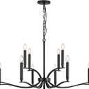 Black Living Room Chandelier 12 Light Hight Ceiling Foyer Candle Chandelier Large Dining Room Light Fixture Over Table 44in Metal Modern Chandeliers Hanging Light for Entry Master Bedroom
