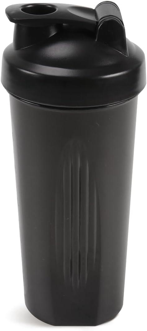 Shaker Bottle with Balls Leak Proof Drink Ideal for Workout Supplements,Protein Powder, BPA Free, Nutrition, Portable Fitness Enthusiasts Athletes，20oz，Black