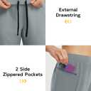 baleaf Women's Athletic Pants Quick Dry Joggers Water Resistant Lightweight Cycling Hiking Ankle Zipper Pockets UPF 50+ (Gray, XL)