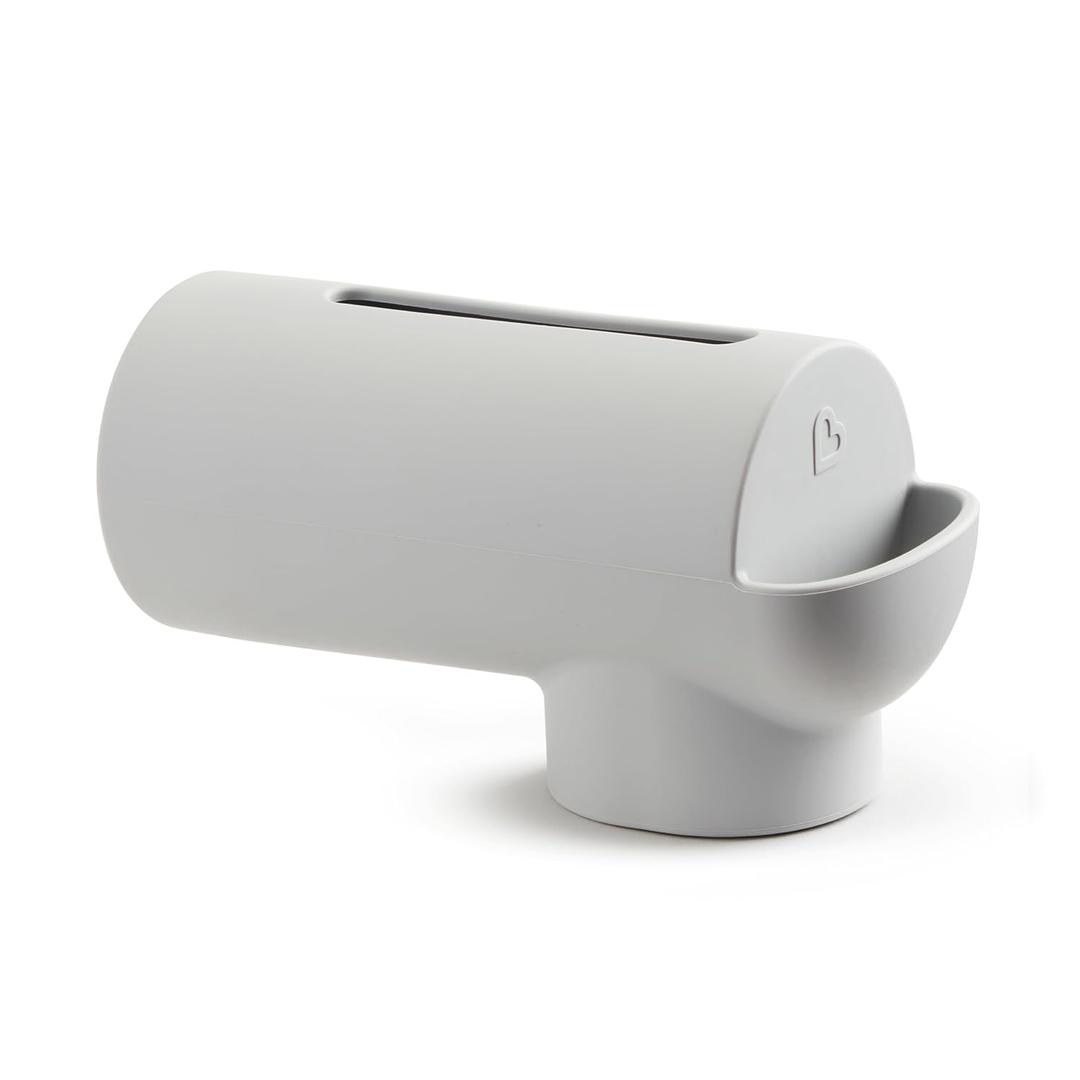 Munchkin Soft Spot Bath Spout Cover for Baby, Bathtub Guard with Built-in Bubble Bath Dispenser, Silicone, Grey