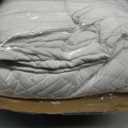 King Size Quilt Set Squares Pattern Bedding Set Lightweight White
