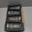 INSETLAN 20 oz Ribbed Glass Tumblers with Lids and Glass Straws  4-Piece Glassware Set, Thickened Wall, Ideal for Iced Coffee, Smoothies, Cocktails, and Juices  Elegant and Durable Drinkware