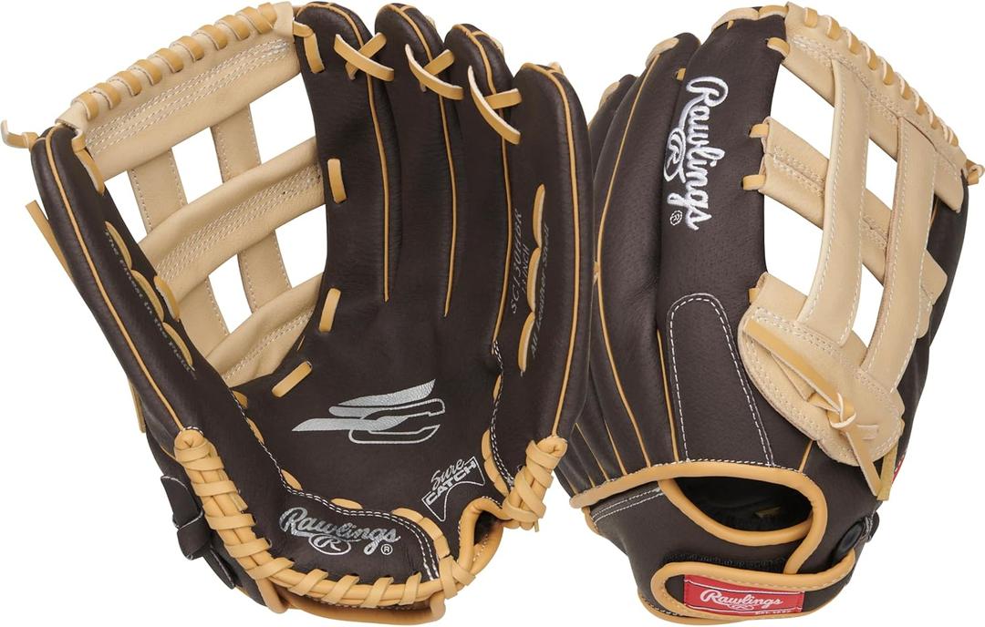 Rawlings | Sure Catch Adult Rec Baseball & Slowpitch Softball Glove | Size 13 Mocah,/Right Hand Throw 