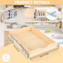 4 Set Wooden Pull Out Drawers for Cabinets 15 X 21in Pull Out Cabinets Organizer,Cabinet Pulls Out Shelves Soft Close Slide Outs for Kitchen Under Sink Space, Pantry, Bathroom