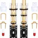 Fluronic 2 Pack 1225 Replacement Cartridge Compatible with Moen Single Handle Faucet/Showers, Dual Seal 1225/1225B Shower Cartridge Replacement Fits Bathroom Shower and Kitchen Sink Faucet Cartridge