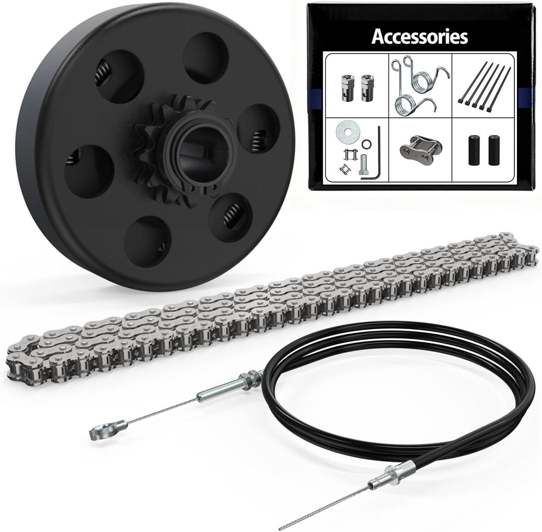Go Kart Clutch & Throttle Cable Kit for Predator 212cc GX160 GX200 6.5HP, 3/4" Bore 12T Centrifugal Clutch with #35 Chain & 71" Throttle Cable for Go Cart Kart Minibike