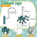 12 Pcs Octopus Shower Curtain Hooks Decorative Shower Curtain Rings Stainless Steel Resin Sea Theme Bathroom Decor Suitable for Home Bedroom