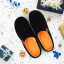 Mens Scuff Slippers, Cozy Supportive Foam Slip-On House Shoes for Indoor & Outdoor (11-12, Orange)