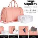 Luhxe Travel Convertible Carry On Garment Roller Bag 2.0 with Shoe Pouch & Detachable Shoulder Strap – Improved Zipper and reinforced straps - Rose