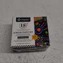 Artecho Glow in the Dark Paint 18 Colors, 11 ml Acrylic Paint for Decoration, Outdoor and Indoor Art Craft, Supplies for Canvas, Rock, Wood, Fabric