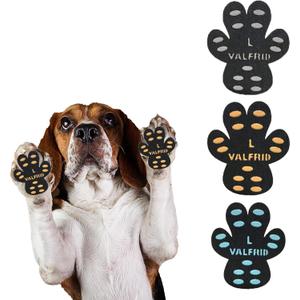VALFRID Dog Paw Pads for Dogs Traction,Toe Grips for Senior Dogs,Paw Stickers Strong Adhesive,Provides Traction on Slippery Hardwood Floor Multicolor L 48 Pieces (L (2" x1.72")