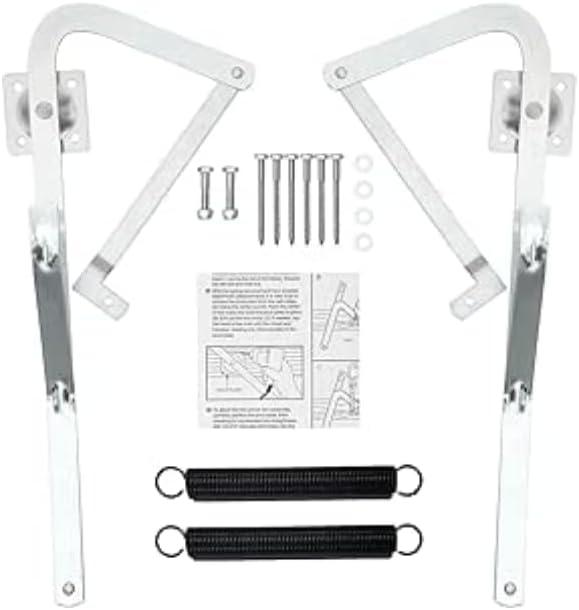 55-2 Attic Ladder Hinge Arms with Springs,Compatible with Werner Mk5, WU2210, W2208, W2210, Suitable for Werner Attic Ladders Manufactured After 2010, Heavy Duty Thick Galvanized Material