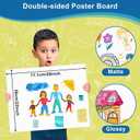 25 Pcs 22" x 28" Poster Board White Poster Paper Bulk, ROOKEA 250 GSM Thickness Vision Boards Smart Poster Board for School Arts Craft Projects Presentations Drawing Scrapbooking Blank Graphic Display