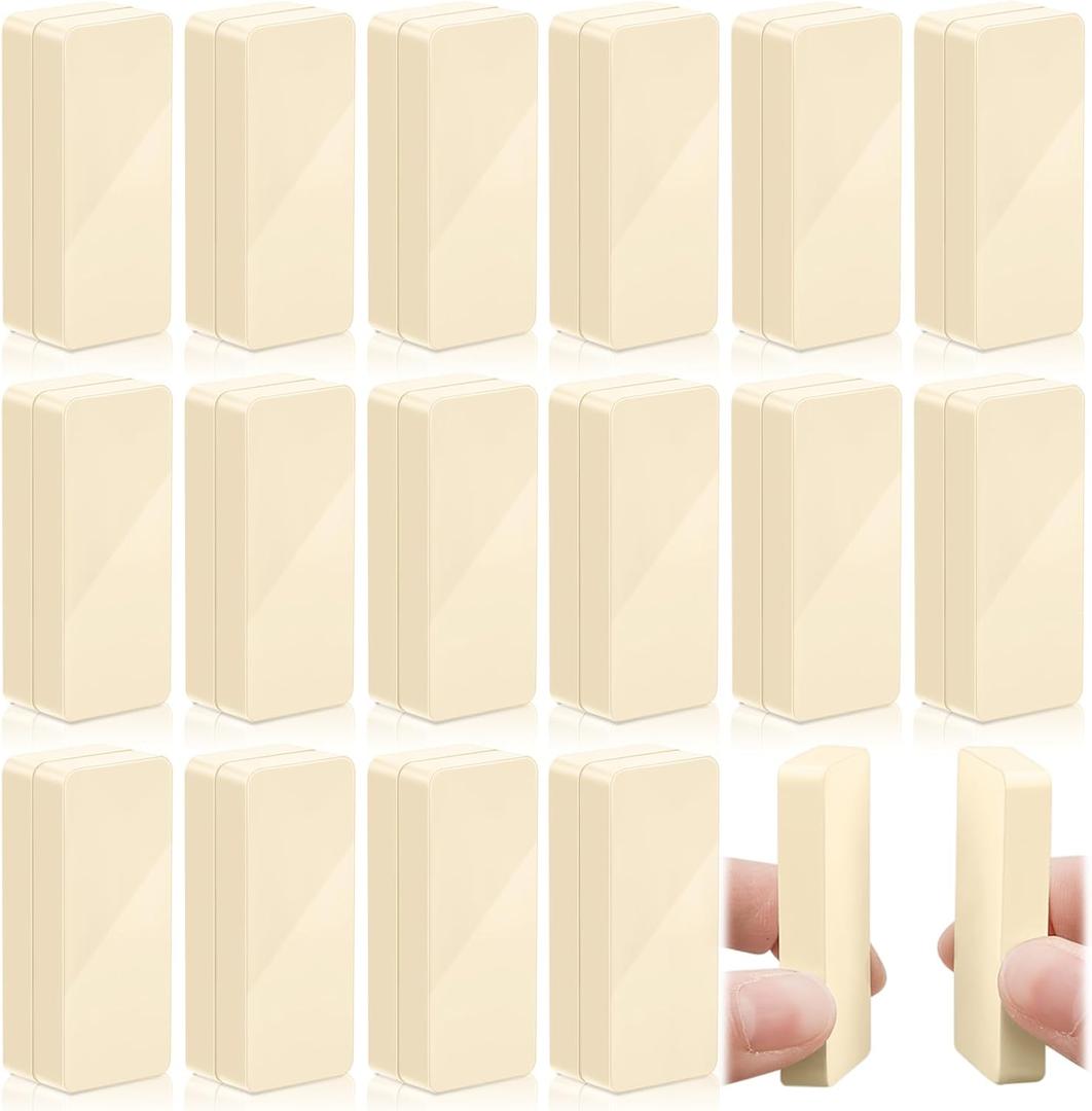 32 Pieces Outdoor Curtain Weights Waterproof Magnetic Drapery Weights for Home Decor Bathroom, Shower, Liner, Flags Tablecloth to Stop Wind (Beige)