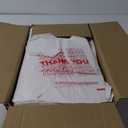 2000 Count Small Economy 'Thank You' White T-Shirt Bags, 8"x4"x15.5" (1/10 Size), 13 Mic, Retail, Boutique, Grocery, Bulk Shopping