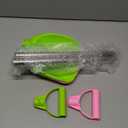 Leriton 2 Pcs Kids Snow Shovel with D Grip Handle Plastic Snow Shovel with Stainless Steel Handle 23.6 Inch for Boys Girls Outdoor Yard Garden Driveways Emergencies Removal(Green, Pink)