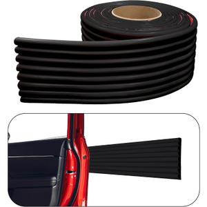 Rubber Bond Garage Wall Protectors - 4in x 12ft Strong Self-Adhesive Rubber Bumper Protectors for Garage Walls - Waterproof and Anti-Scratch Garage Wall Protector for Car Doors (Black)