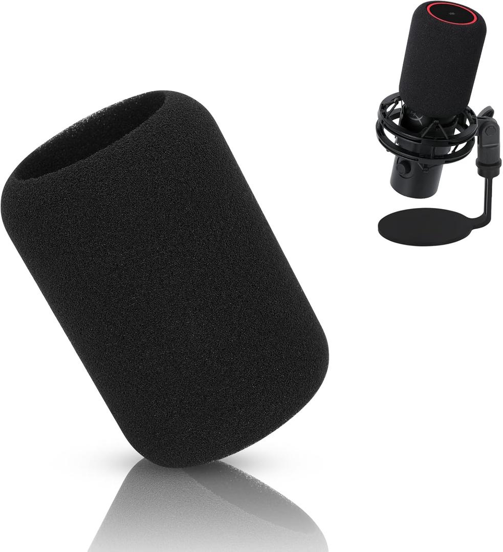 Mic Windscreen for HyperX QuadCast2 - Foam Mic Covers Improve Recording Quality, Professional Hyperx QuadCast 2 Pop Filter by YOUSHARES