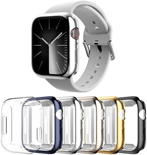 Rc-Z Case for Apple Watch Series 9/8/7 45mm, [12-Pack] Soft TPU Screen Protector Ultra-Thin Full Face Cover Replacement Bumper Accessories for iPhone Watch iWatch Series 9/8/7 45mm