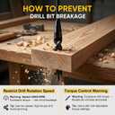 9 x HUAALIUCHE 48" Flexible Installer Drill Bit for Pulling Wires in Walls, Ceilings, and Sidewalks, 9/16" Auger with Screw Point & Fish Eye, 3/16" 3-Flat Shank for Wood & Conduits