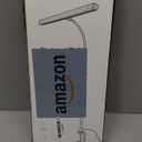 SUPERDANNY LED Desk Lamp for Home Office, Eye-Caring Desk Light with Adjustable Gooseneck, 12W Touch Control Dimmable Brightness, Architect Clamp Lamp with USB Adapter, White