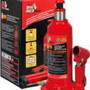 BIG RED T90603B Torin Hydraulic Welded Bottle Jack, 6 Ton (12,000 lb) Capacity, Red