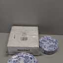 EI 60pcs Blue Plastic Plates Disposable Heavy Duty,Blue and White Floral Disposable Plates,10.25" Dinner & 7.5" Dessert Plate,Natural Fresh and Elegant Decorations for Birthdays/Tea Party/Wedding