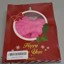 AIMUDI Hot Pink Bows 5''6'' Christmas Bows for Gift Wrapping Fuchsia Present Bows Fur Bows for Christmas Trees Fireplaces Wreaths Crafts Home Outdoor Winter Decoration, 12 PCs