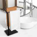 18" Premium Design Hand Towel Holder for Bathroom Towel Racks for Bathroom Freestanding Standing Towel Rack Bathroom Hand Towel Holder Countertop Towel Stand