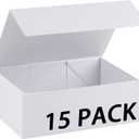 MUMUPACK 15 Pack Magnetic Gift Box With Lid 10x10x5,White Gift Boxes Bulk,Luxury Bridesmaid Proposal Box,Small Magnetic Closure Box Boxes For Presents,Wedding,Business
