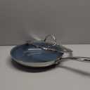 Stainless Steel Non Stick Frying Pan,8 & 10 Inch Healthy Non Toxic Ceramic Coating Cookware with Lid, Works on Induction, Electric Stove and Gas Cooktops, PTFE PFAS PFOA Free Skillet, Dishwasher & Oven Safe