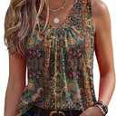 Zeagoo Womens Tank Tops Summer Sleeveless Tops Loose Button Henley Shirts Crew Neck Dress Casual Clothes 2026