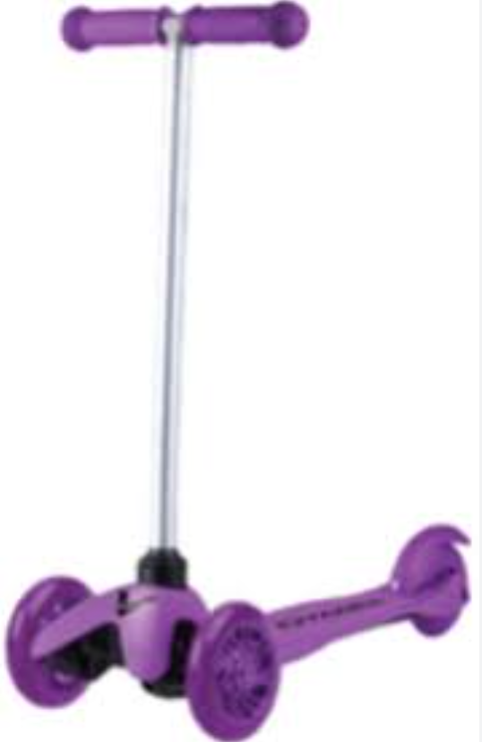 Voyager Mini LED Kids Scooter for Ages 2-5 | Children up to 110 lbs | 3 Wheel Lean-to-Steer Design | Adjustable T Bar | Smooth Ride, Motion Activated PU LED Wheels | Swiss Design