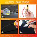 Touch Up Paint for Cars (Black), Two-in-One Car Paint Scratch Repair, Automotive Touch Up Paint Pen with Instruction Manual, Quick and Easy Solution to Repair Car Paint Scratches