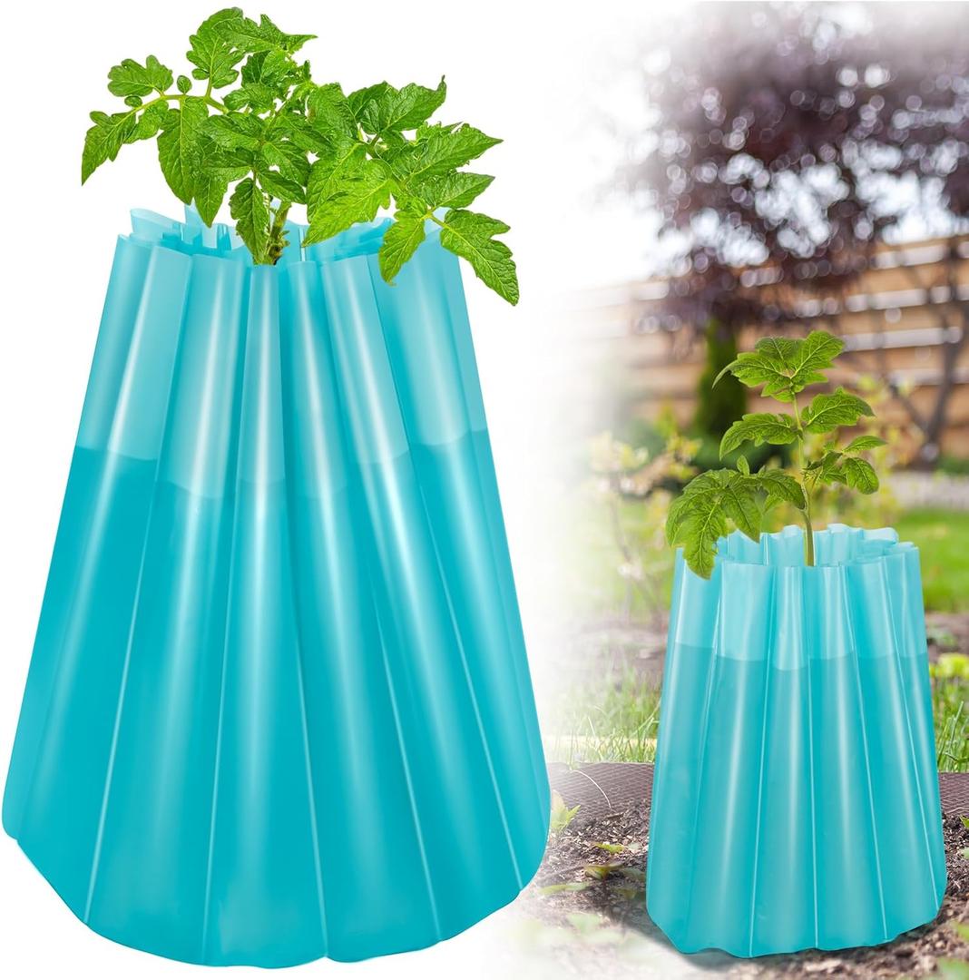 1 PCS 6ml Thickened Insulating Plant Protector,Early Season Water Walls Plant Insulators,Easy Fill Shape Plant Coat Winter Frost Protection for Young Tomatoes Plants Gardening Optimal Planting