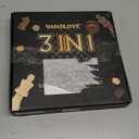 VAMSLOVE Wooden Chess Checkers Tic-Tac-Toe Game Set 11.5" x 11.5" Double-Sided 3 in 1 Board with 34 Chess Pieces - 2 Extra Queens - 24 Interlocking Checkers - Storage Bag - Instructions