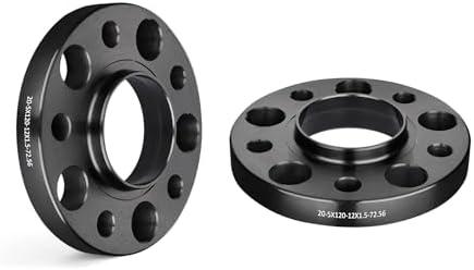EVIL ENERGY 5x120 Wheel Spacers 20 mm Compatible for BMW, 5x120 mm Hubcentric with Lip 5 Lugs 72.56 mm Hub Bore, Wheel Adapters Fit for M12x1.5 Studs Black