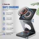 2025 New 3 in 1 Fast Magnetic Foldable Wireless Charger Aluminum Charging Stand Dock iPhone 12/13/14/15/16/17 Mini Pro Max/Airpods 2,3 Pro/Pro 2 & Smart Watches Ultra/SE/10/9/8/7/6/5/4/3/2/SE (Black)