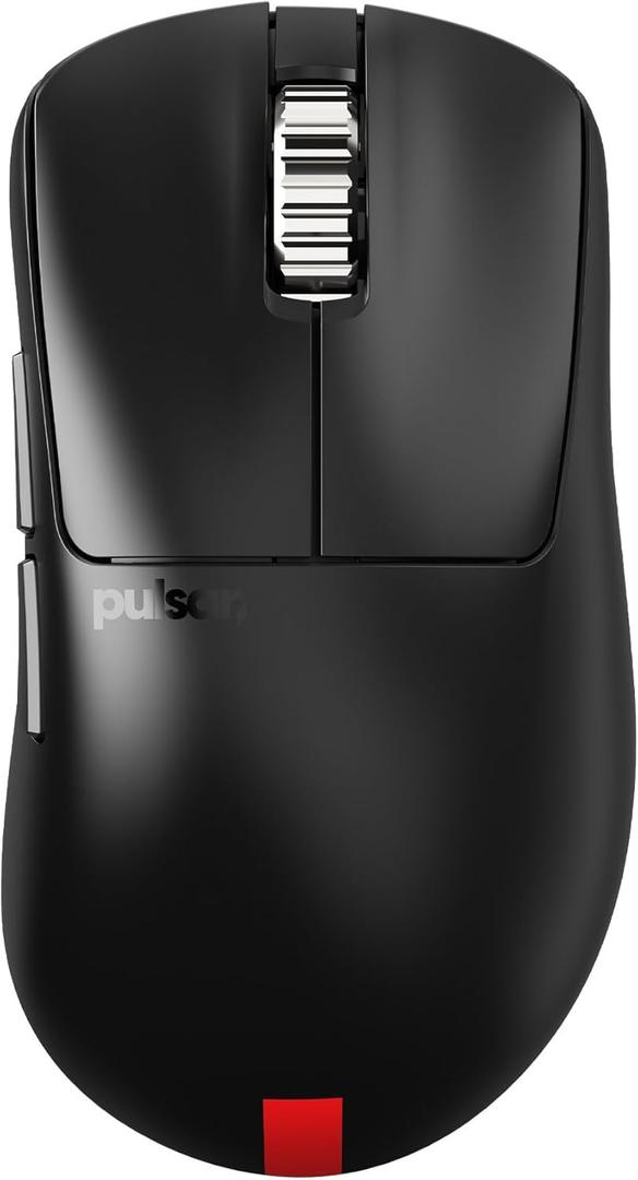 Pulsar Gaming Gears - Xlite V3 ES Wireless Gaming Mouse, Ergonomic, Optical Switch, OLED Display, Driverless, PAW3395 Sensor, 100H Battery, 4K dongle Included (Medium, Black)
