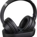 Wireless Headphones for TV Watching, TV Headphones Wireless for Seniors with Versatile Transmitter Charging Dock, Instant Audio Sync, 60-Hour Playtime, Perfect for Parents & Seniors, Black