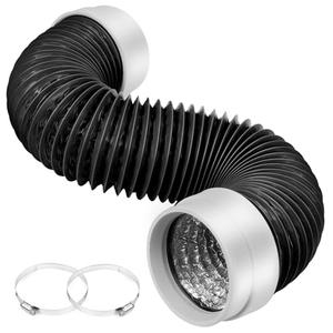 MOPHA Dryer Vent Hose 4 Inch, 3FT Heavy Duty 6-Layer Flexible Aluminum Dryer Duct with Rubber Seal Connectors, Heat Resistant Insulated Dryer Exhaust Hose for Tight Spaces, Easy-Install Dryer Vent Kit