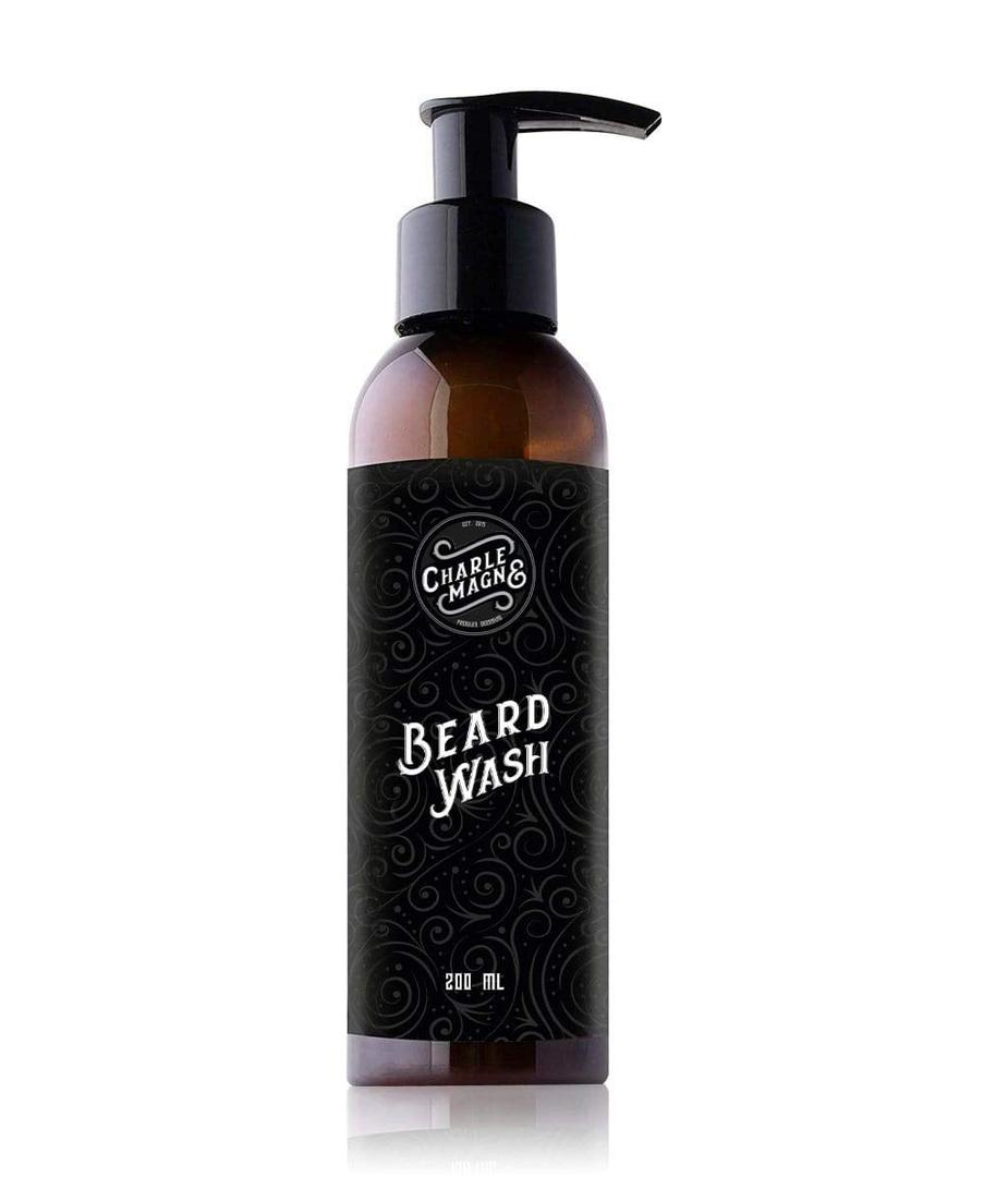 Charlemagne Beard Wash for Men - 200 ml, Mediterranean Breeze Scent - Leave-In Beard Shampoo & Conditioner that Moisturizes & Softens - Developed by Barbers, Made in Germany