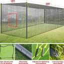 PLAYAPUT Portable Baseball & Softball Batting Cage,22FT x 12FT x 8FT Batting Cage Net With Pitching Machine Hole,Detachable Door,Target,And Guide Ropes,Easy Setup Batting Cages For Backyard,Park,Field