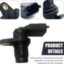 Car Engine Camshaft Position Sensor, Auto High Temperature Resistant Plug Play Perfect Fit Original Replacement OEM No. #F01R00B003, Suitable for Most Cars (Black)