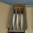 AmorArc Stoneware Dinnerware Sets,Round Reactive Glaze Plates and Bowls Set,Highly Scratch Resistant | Dishwasher & Microwave Safe,Dishes Service for 6 (18pc) (Pearled Ivory)