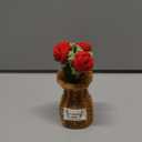 Crochet Rose Flower Potted Plant – Red, Valentines Day Gift for Her, Handmade Knitted Romantic Desk Decor