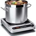 Induction Cooktop, 1800W Commercial Induction Burner, 7.3 Heating Coil Professional Countertop Stove Burner, Hot Plate 3 Hours Timer, 18 Levels Temperature & Power